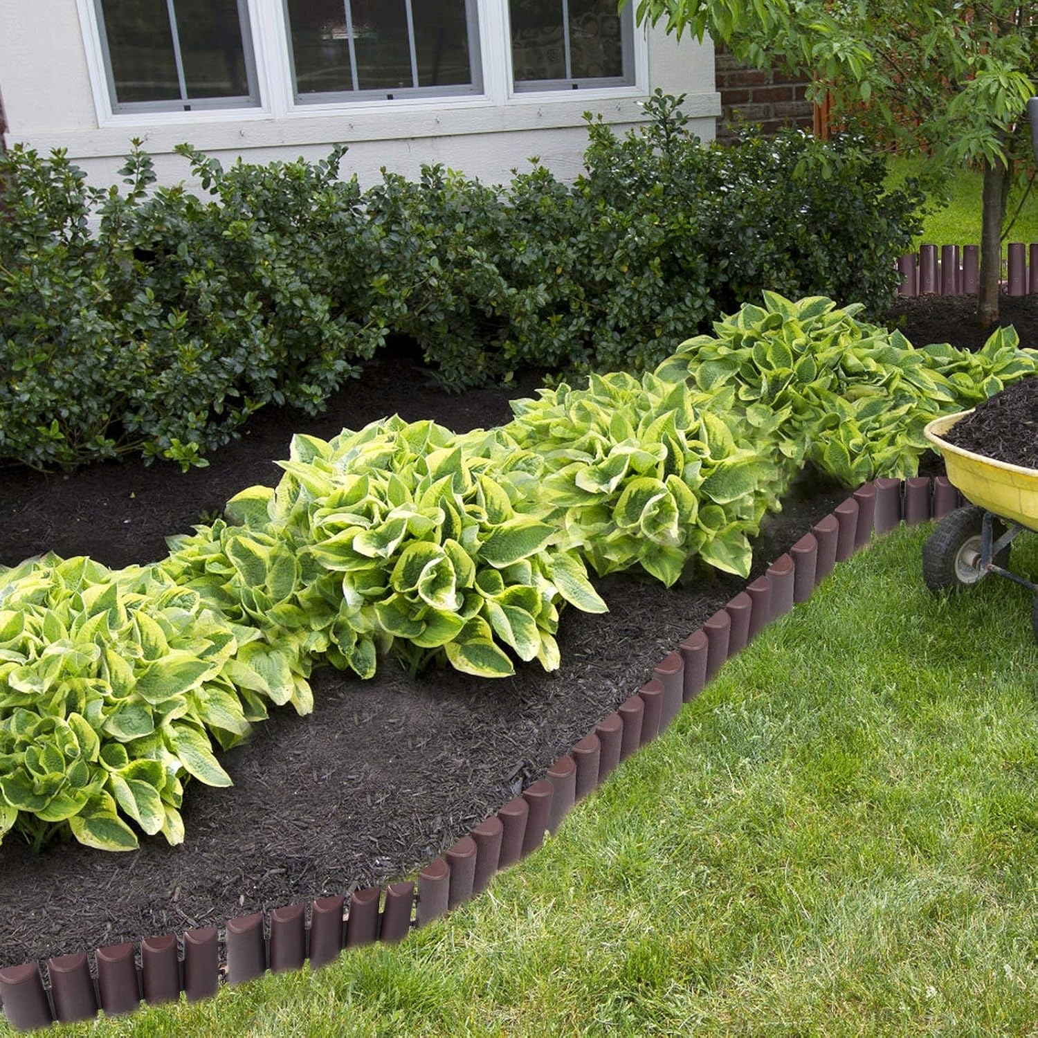 PALISADA OGRODOWA PLASTIKOWA WYSOKA PŁOTEK OBRZEŻE TRAWNIKOWA BRĄZOWA 2,8m Długość (cm) 280 cm