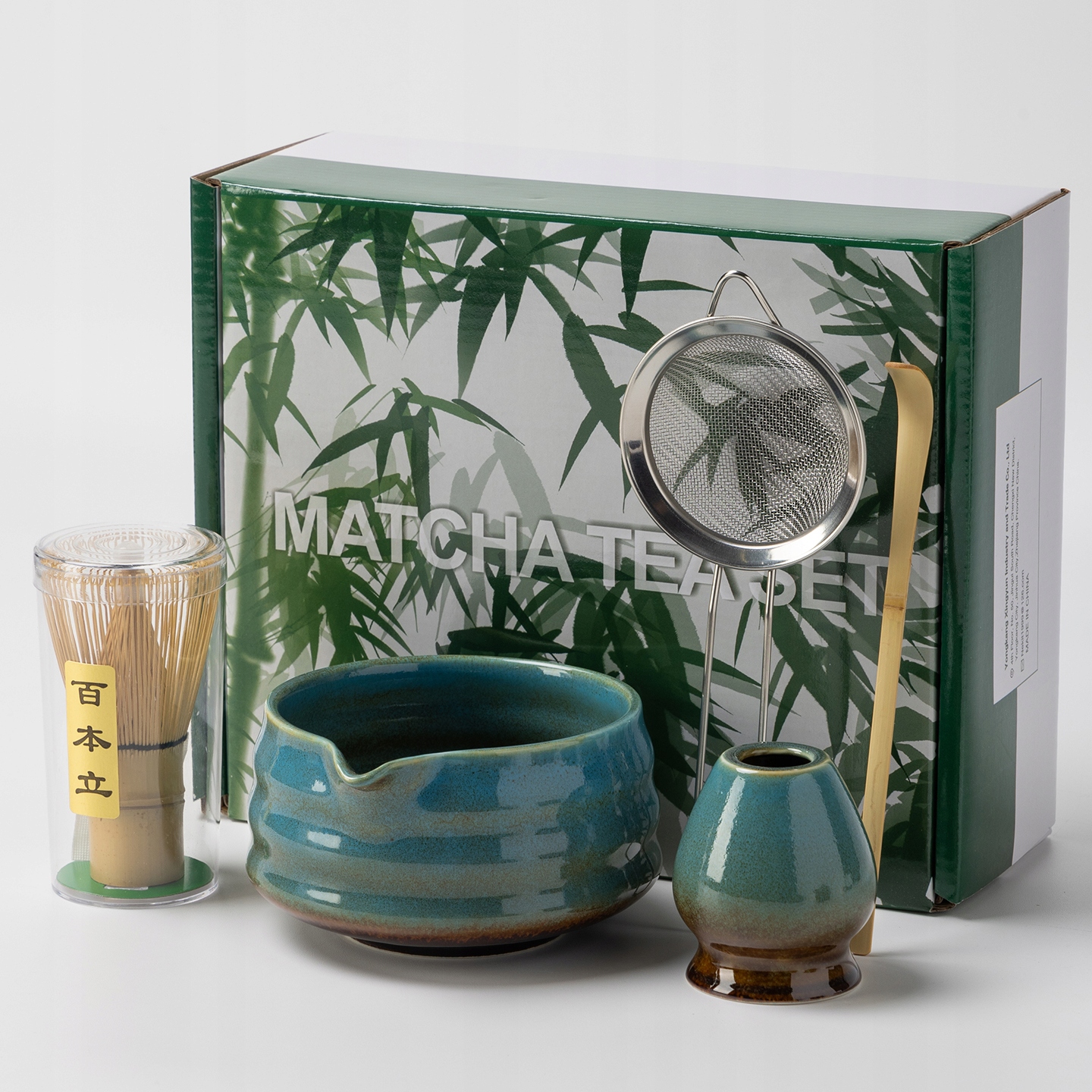 Nekit Bambusová Dárková Sada Pro Přípravu Čaje Matcha Chashaku modrá