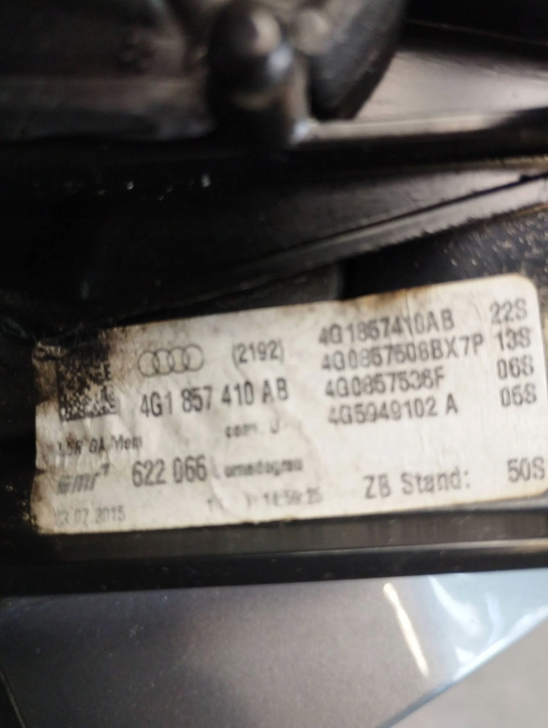 AUDI A6 C7 LUSTERKO PRAWE LX7P 12 PIN Tryb pracy elektryczny