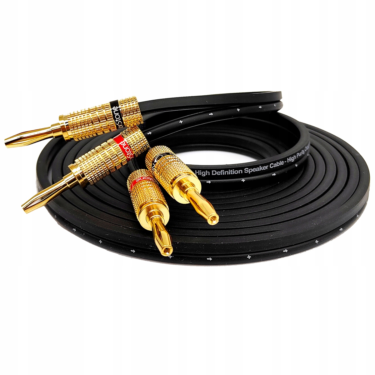 Norstone Cable B250 Ofc 2x 2,5 mm bílý reproduktorový kabel s banánkovými konektory 10 m