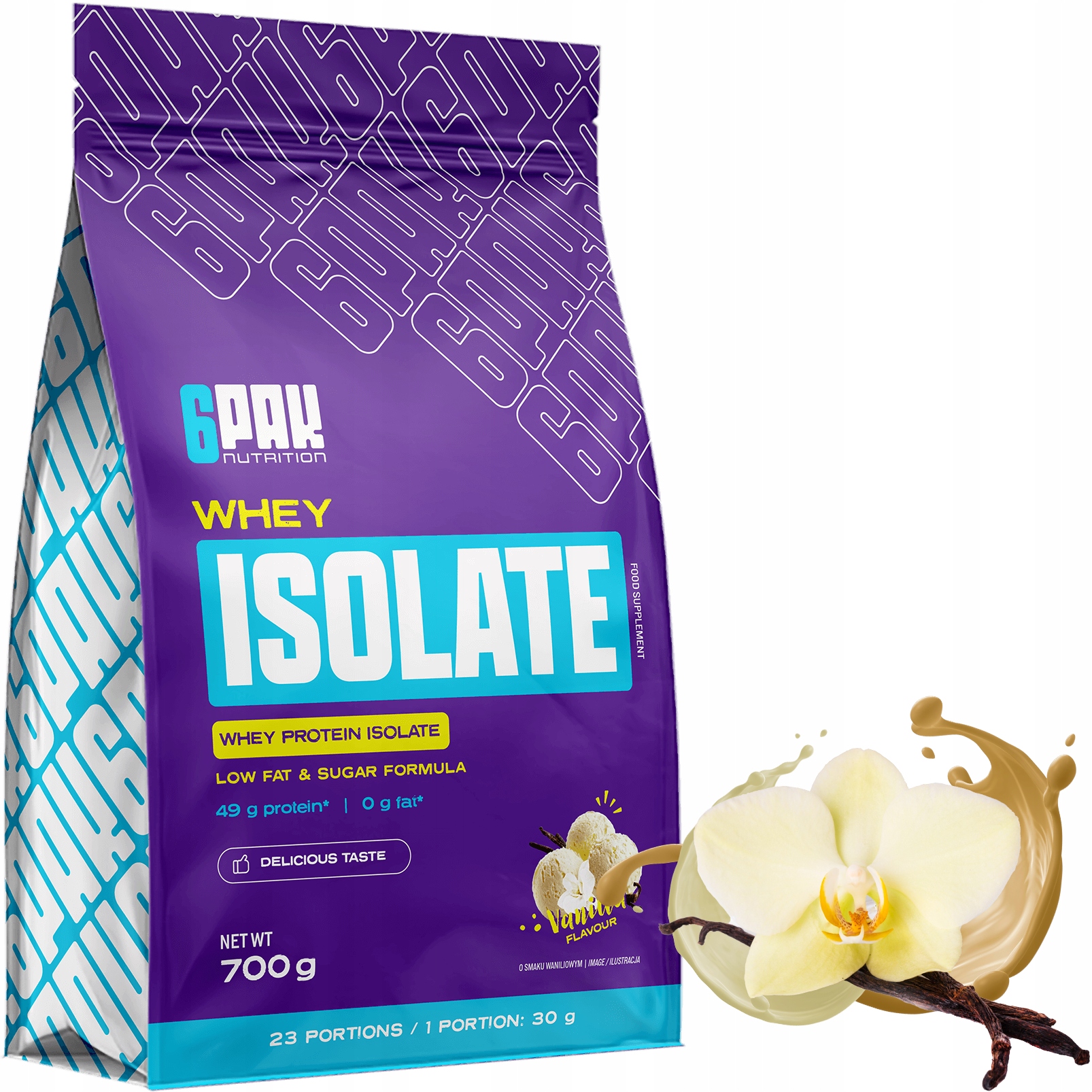 Protein Balení 6 Kusů Whey Isolate 700g Vanilka Wpi Izolát Proteinový izolát
