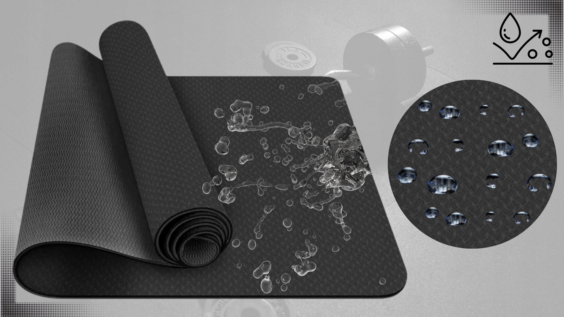 MATA OCHRONNA POD SPRZĘT SPORTOWY SOLIDNA GRUBA Waga 0.4 g