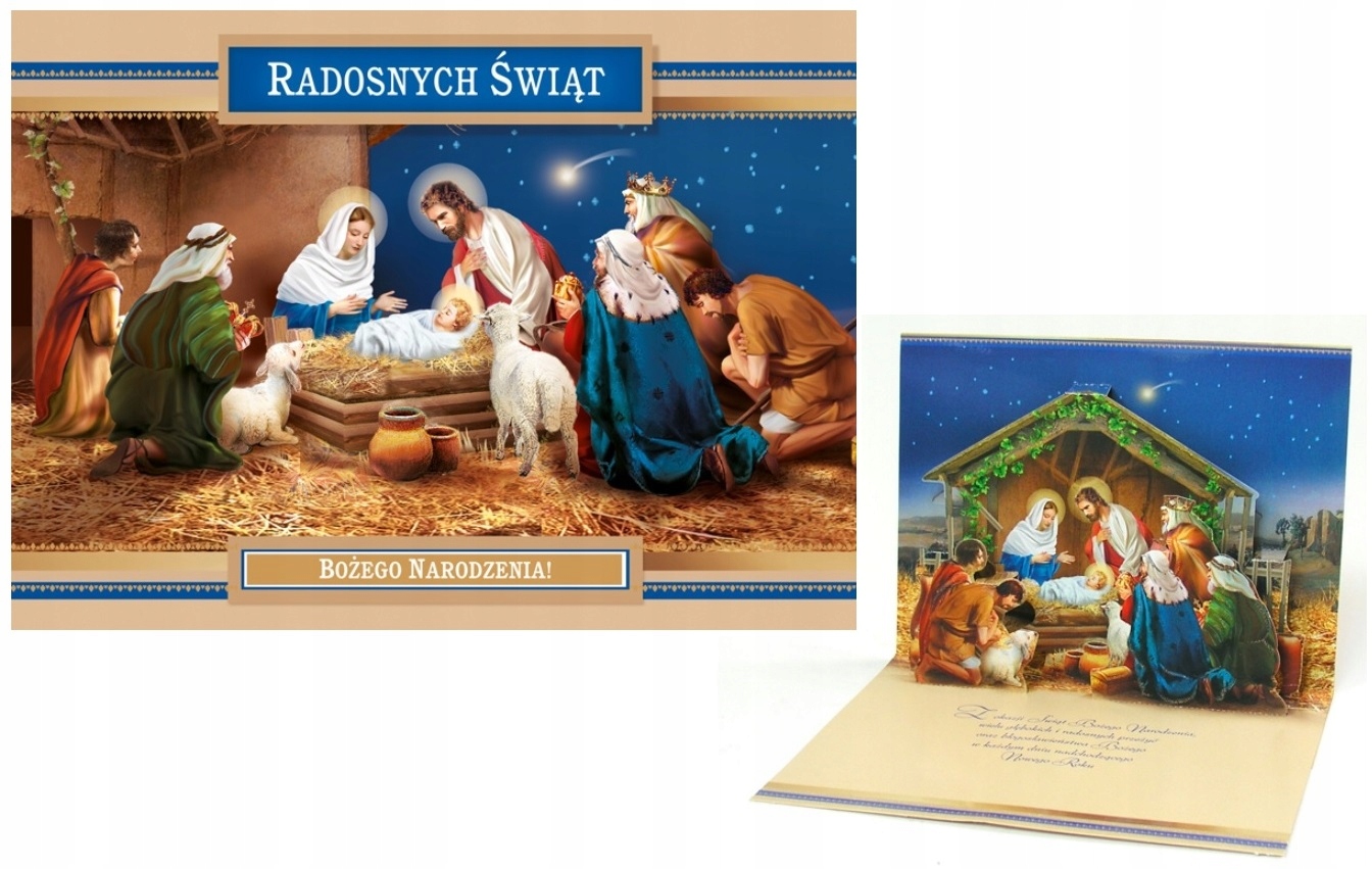 KARNET LAURKA KARTKA Boże Narodzenie PRZESTRZEN 3D