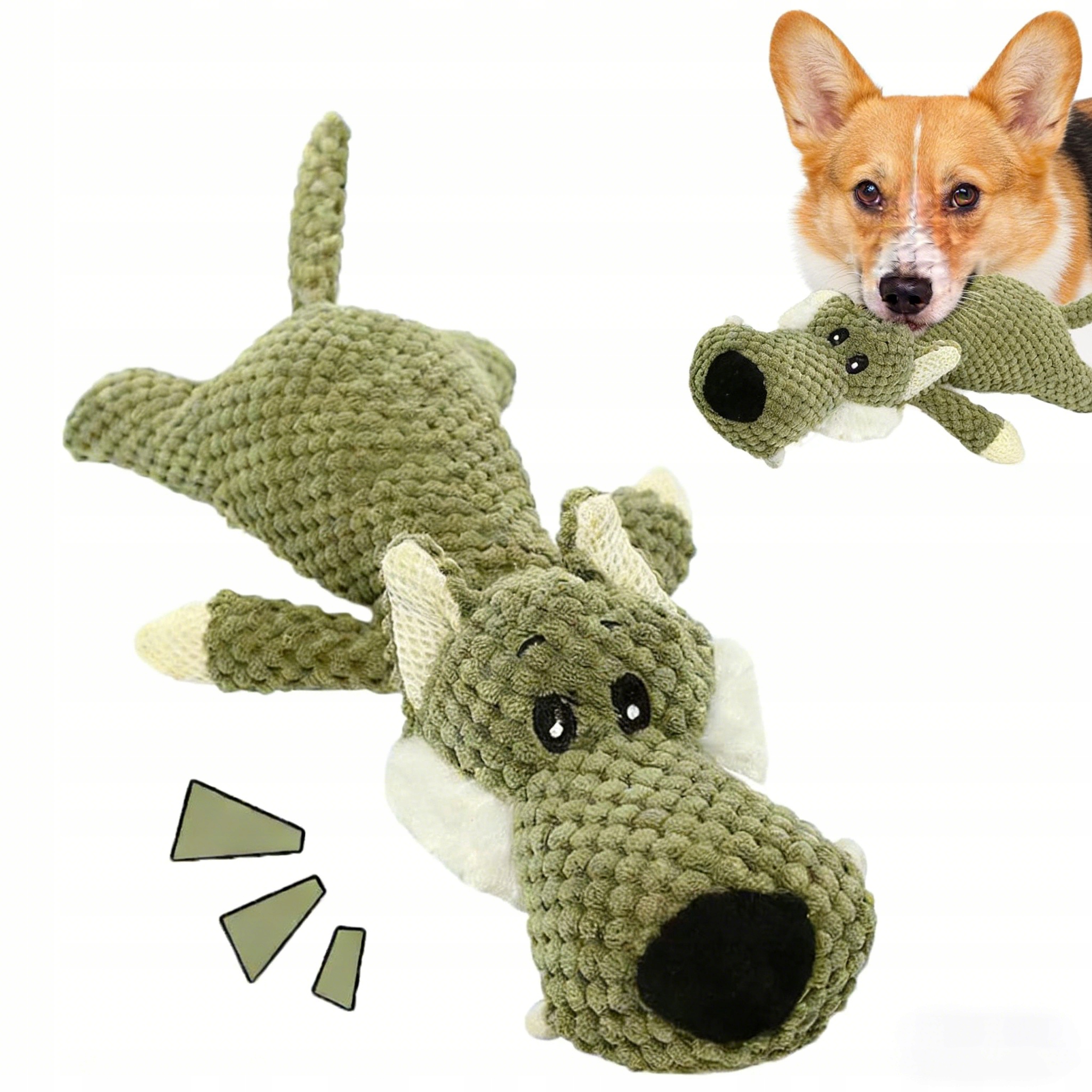 Levně Hračka Pro Psa A Kočku XXL Plyšová K Pokousání, Vycpaná, Se Zvukem, Odolná 37,5x15x7,5 cm