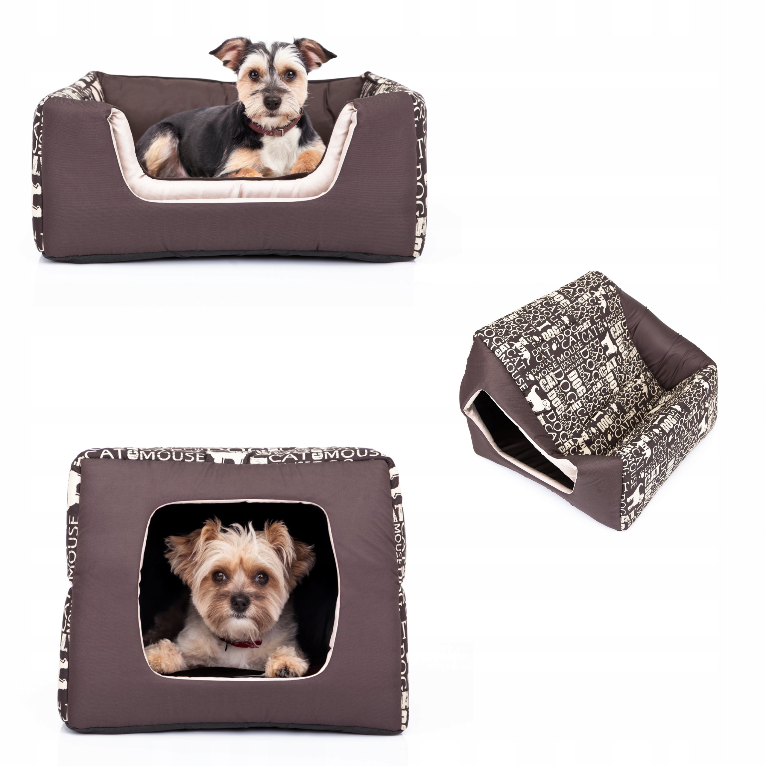 Levně Pelíšek a budka v jednom, 2v1 Pohovka Kotec Skládací postel pro psa 40x40 cm