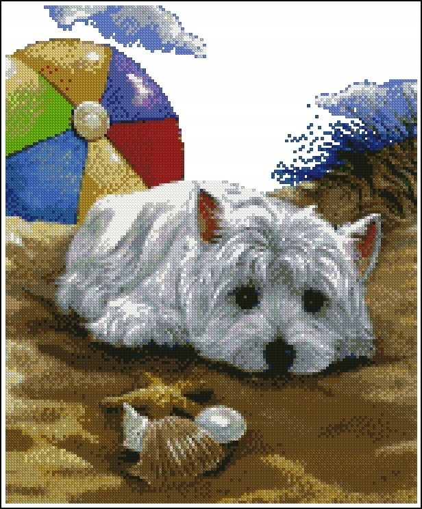 Křížková výšivka počítaná sada (kanva, mulina)