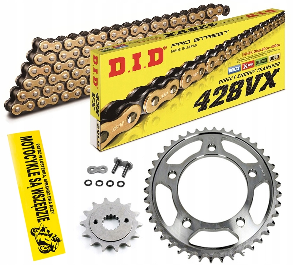 DID428VXG&B-146 JTF558.16 - ПРИВОДНОЙ КОМПЛЕКТ DID YAMAHA XVS 125 DRAGSTAR 00-04