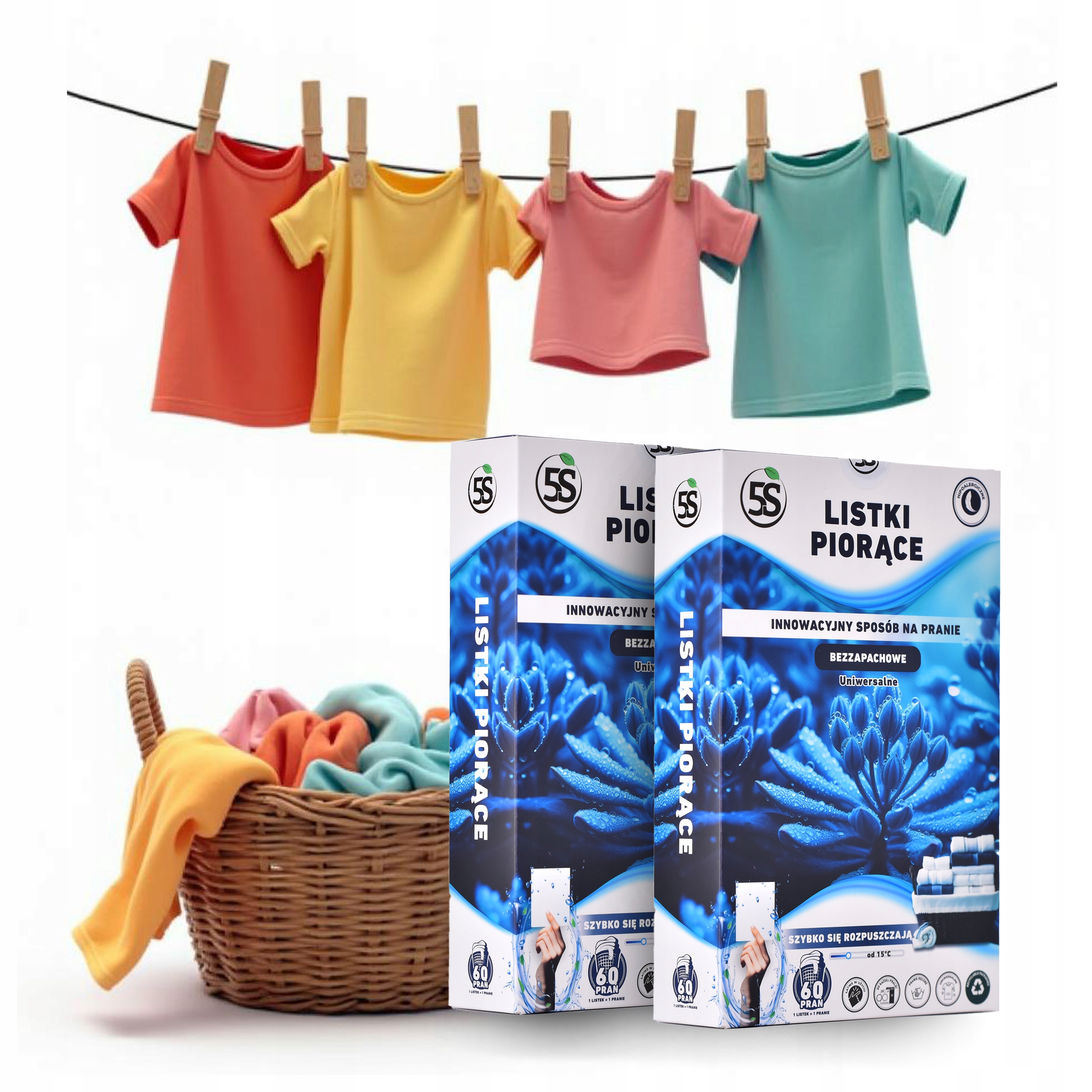 Levně Hypoalergenní Prací Listy Bez Zápachu Univerzální 120 Kusů 2X60