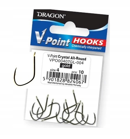 

Hak Dragon V-Point 00407GL (10szt.) no.10 złoty Cr