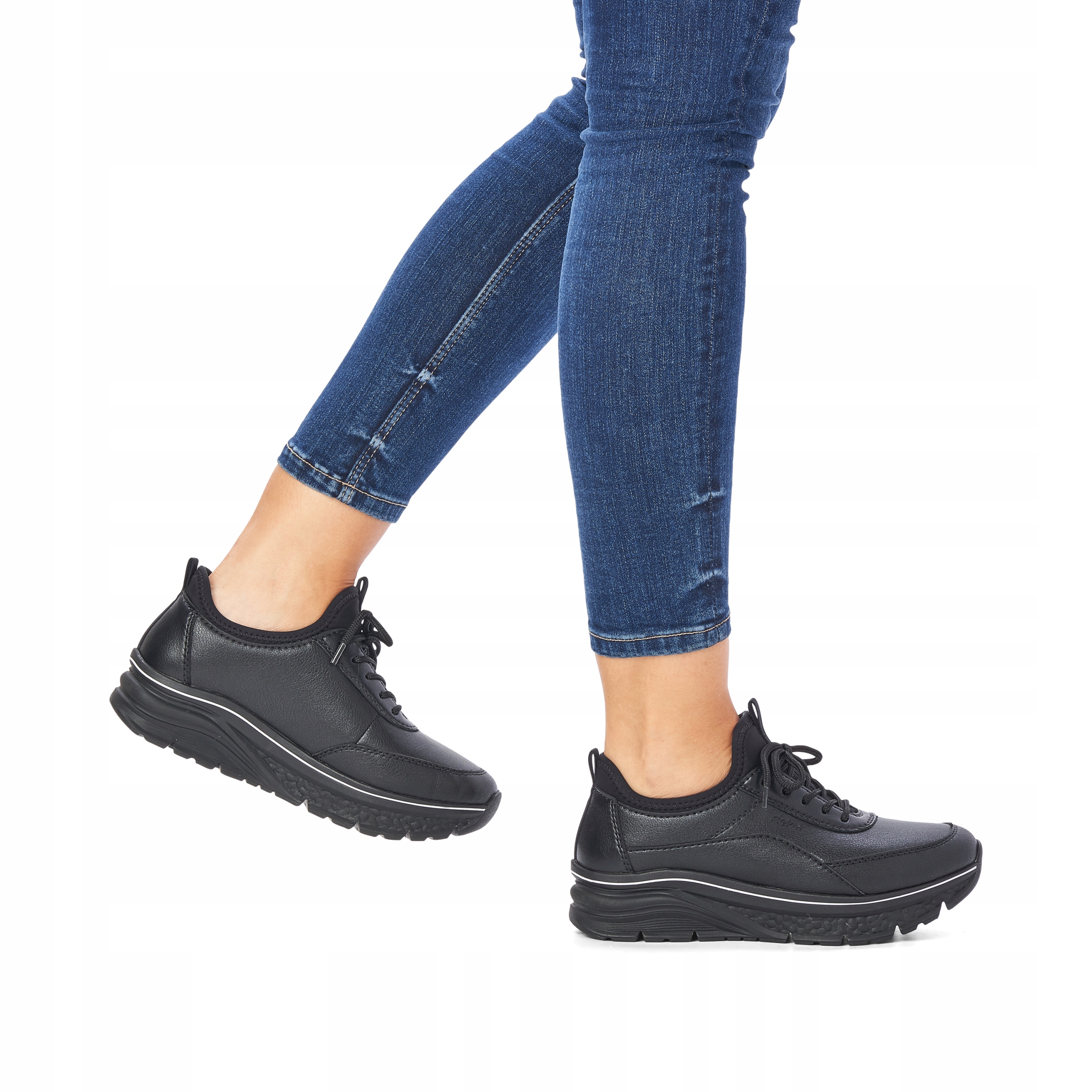 RIEKER buty, półbuty, sneakersy czarne 48050 Rozmiar 39