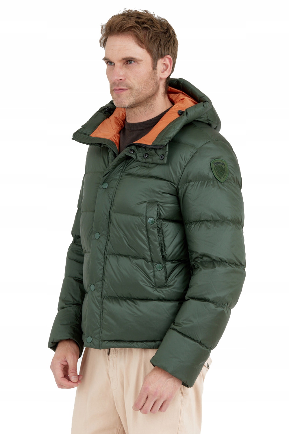 Blauer Zelená péřová bunda Tracy s kapucí 3XL