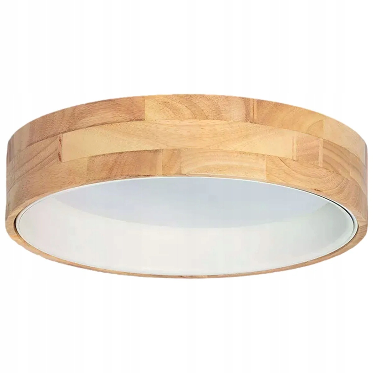 stropné svietidlo Led lampa drevená biela hnedá okrúhla 40 cm Abruzzo