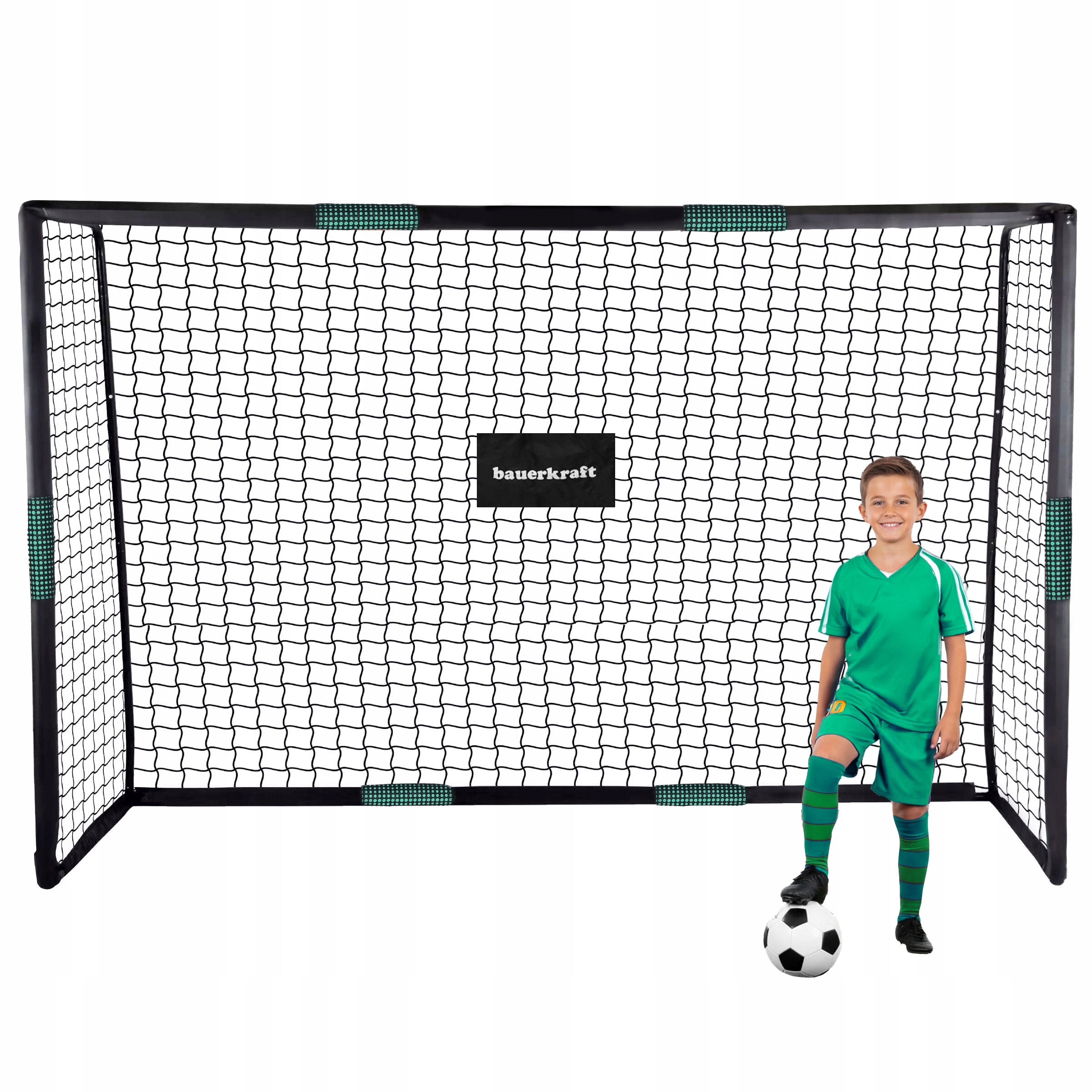 Duża bramka piłkarska z siatką treningowa do gry w piłkę 300x200x120