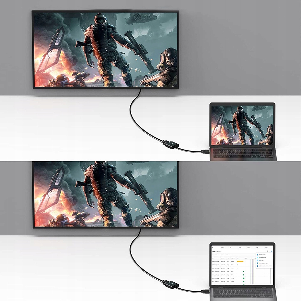 PRZEJŚCIÓWKA ADAPTER KONWERTER Z HDMI DO VGA MONITORA LAPTOPA PROJEKTORA Zastosowanie Video