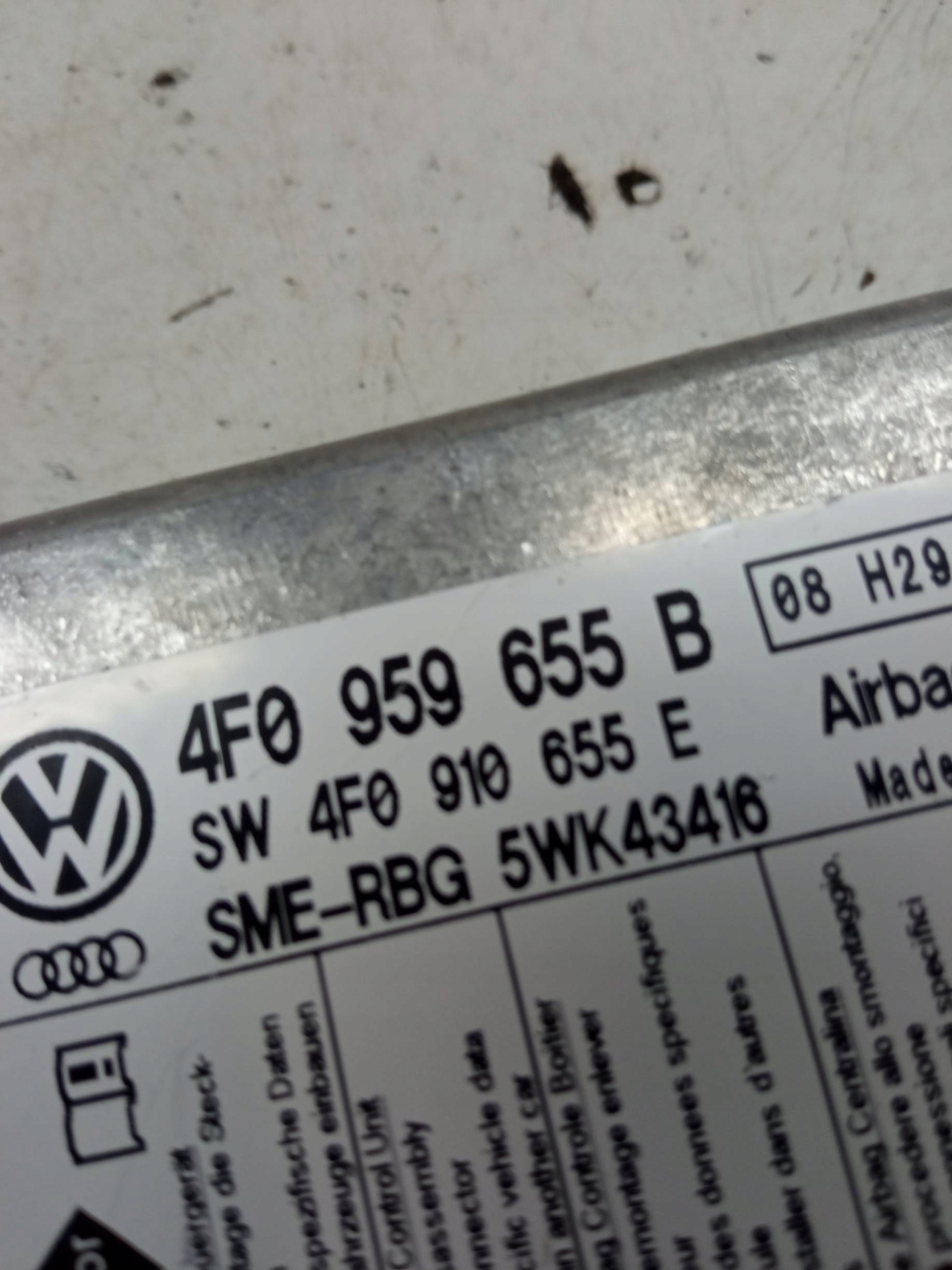 SENSOR airbag 4F0959655B Audi A6 III (2004-2011) C6