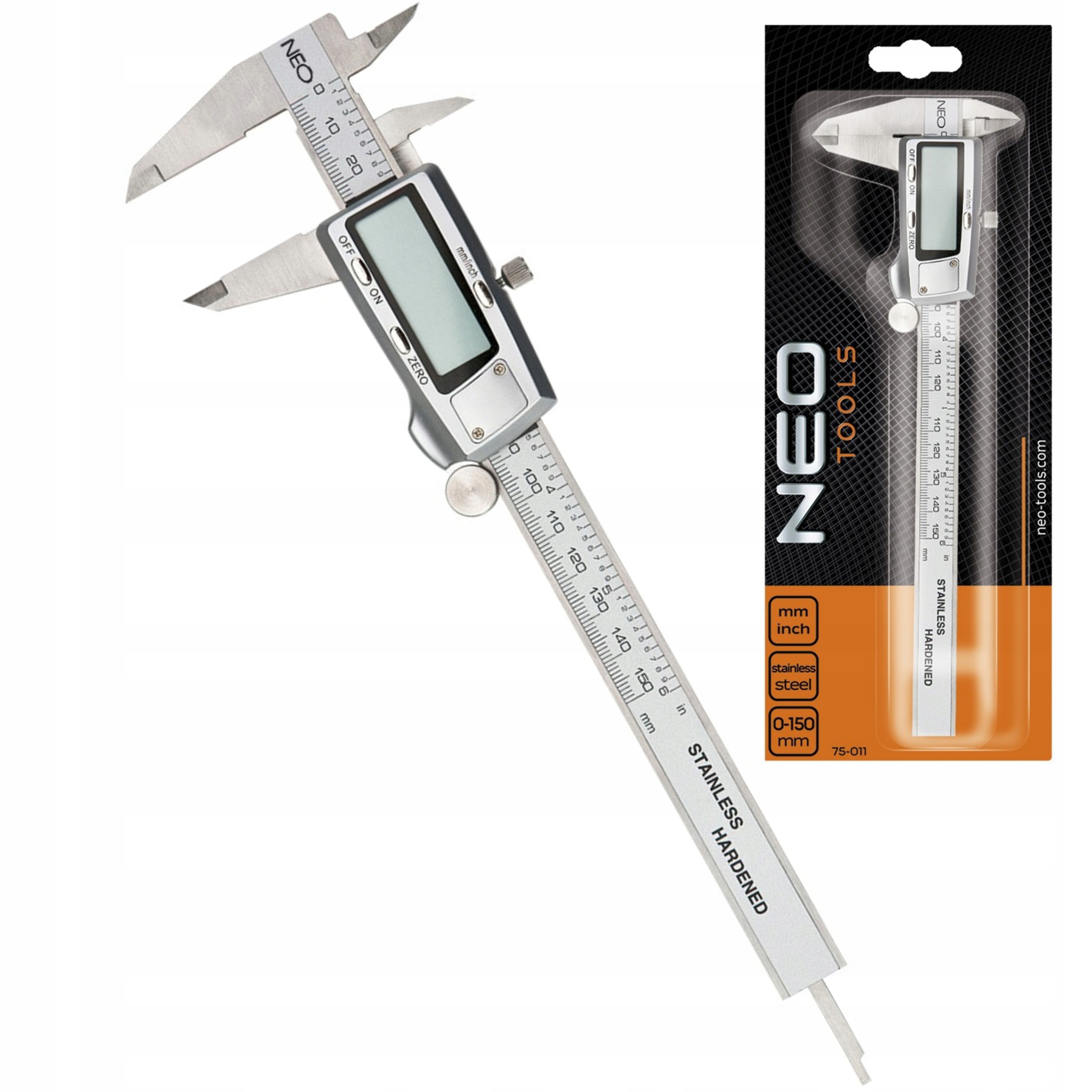NEO SUWMIARKA ELEKTRONICZNA CYFROWA 150 MM ZE STALI NIERDZEWNEJ 75-011