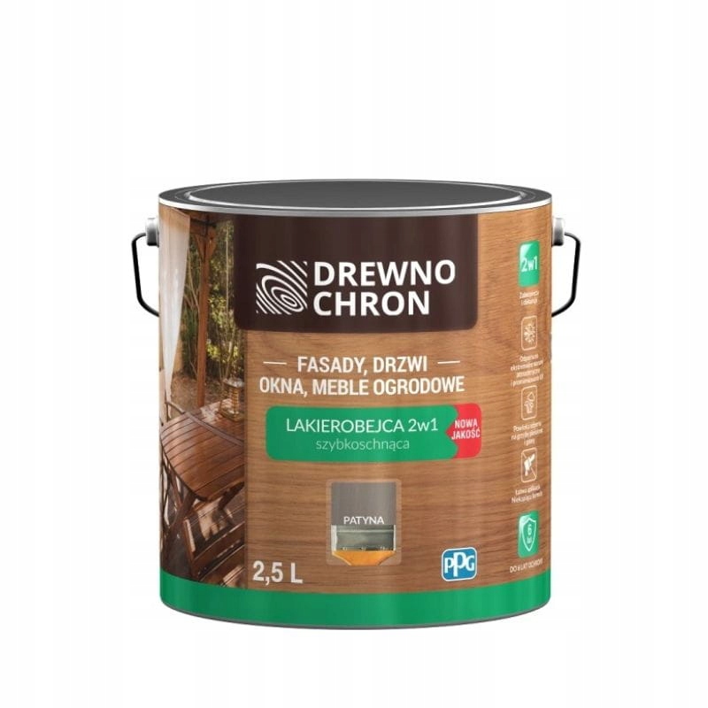 Ppg Drewnochron Lakierobejca 2w1 patyna 2,5l