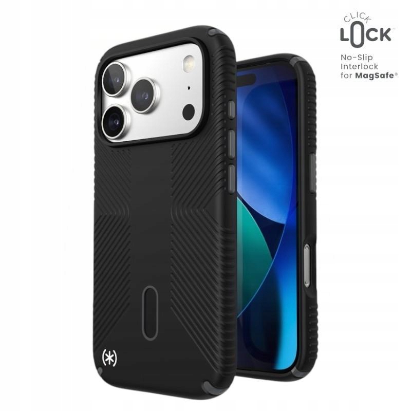 Pouzdro Speck pro iPhone 17 Pro Magsafe Presidio2 Grip ClickLock Armored Black
