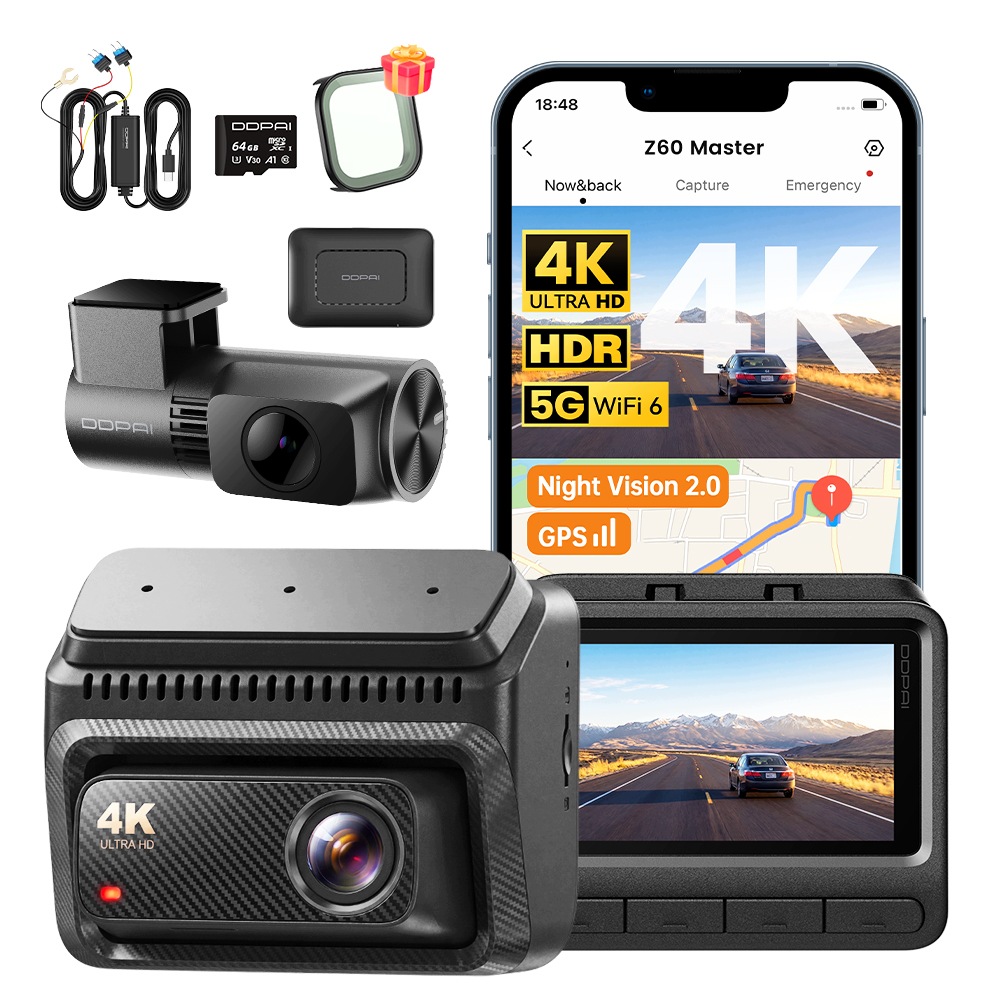 Kamera Ddpai Z60 Master Videorekordér 4K Hdr +2K Zadní Modul 4G +64GB