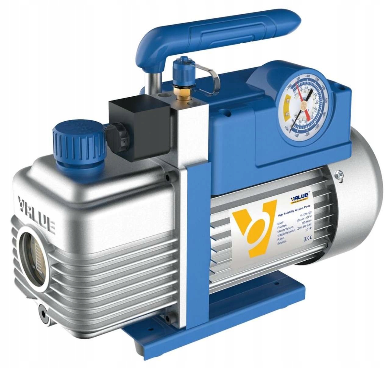 Pompa Próżniowa 100 L/Min Dwustopniowa Z Olejem Value V-I240-R32