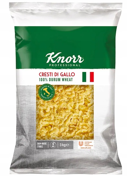 Levně Těstoviny kolínka s volánkem 3 kg Knorr
