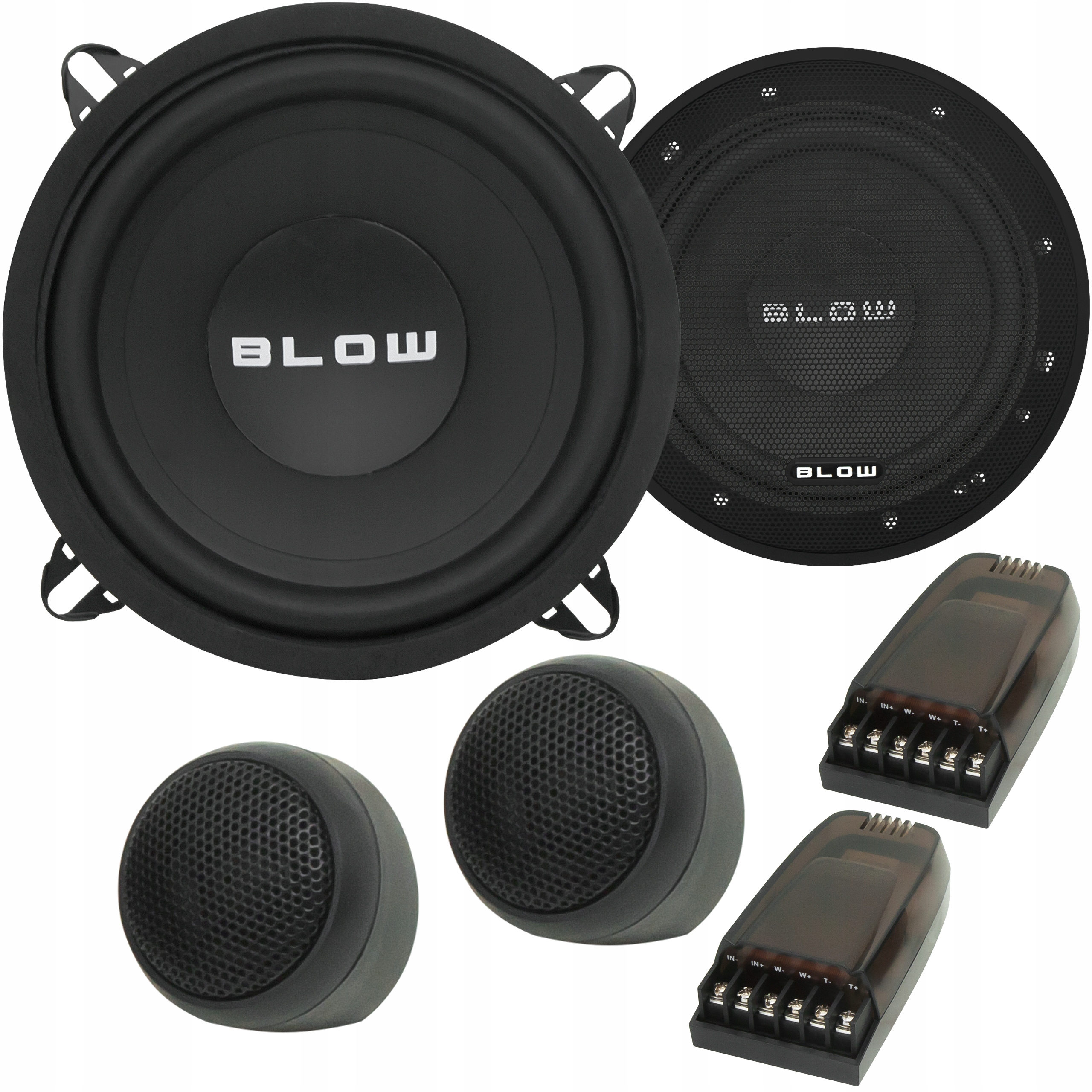 2X Basový Reproduktor Do Auta Woofer 100W 5,25 130mm Audio Systém Sklopení