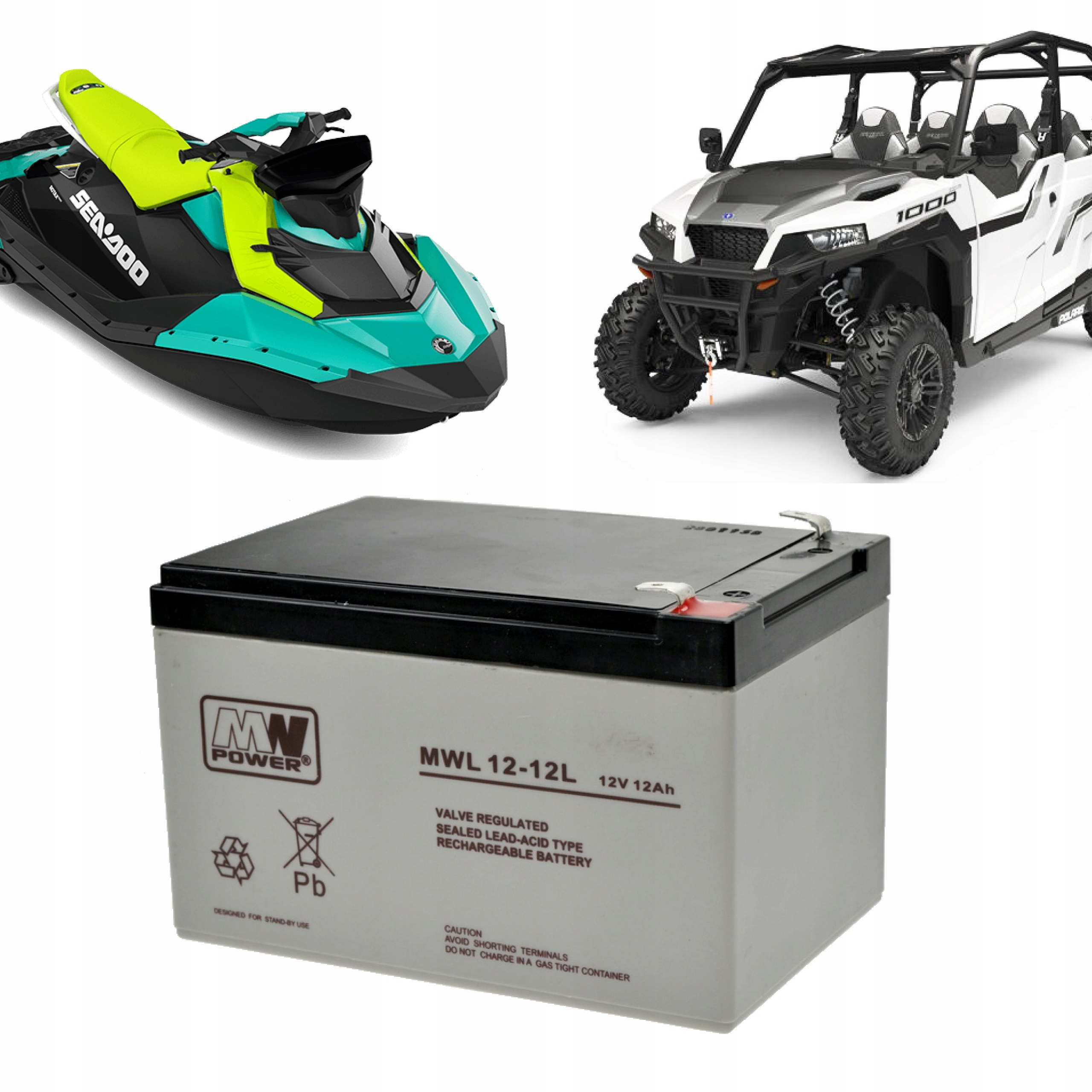 Akumulátor Mw Power Mwl 12-12L 12V 12AH Pro Vodní Skútry A Atv