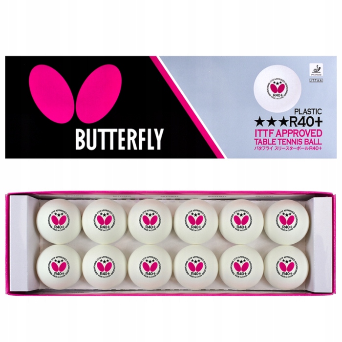 Míčky Na Stolní Tenis Butterfly , Míčky Na Ping Pong 3*** 12 ks