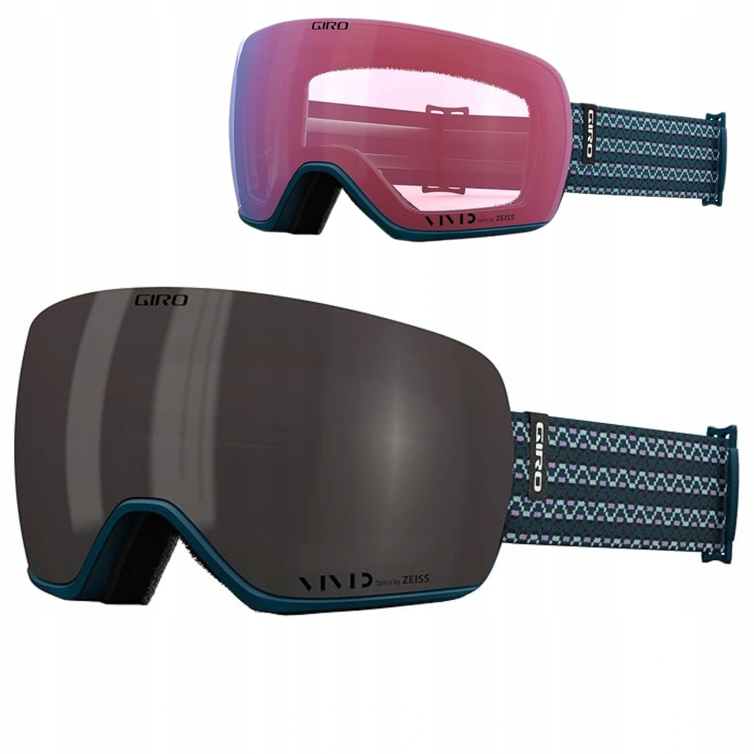 Dámské snowboardové lyžařské brýle Giro Article II S2 S1 se dvěma čočkami