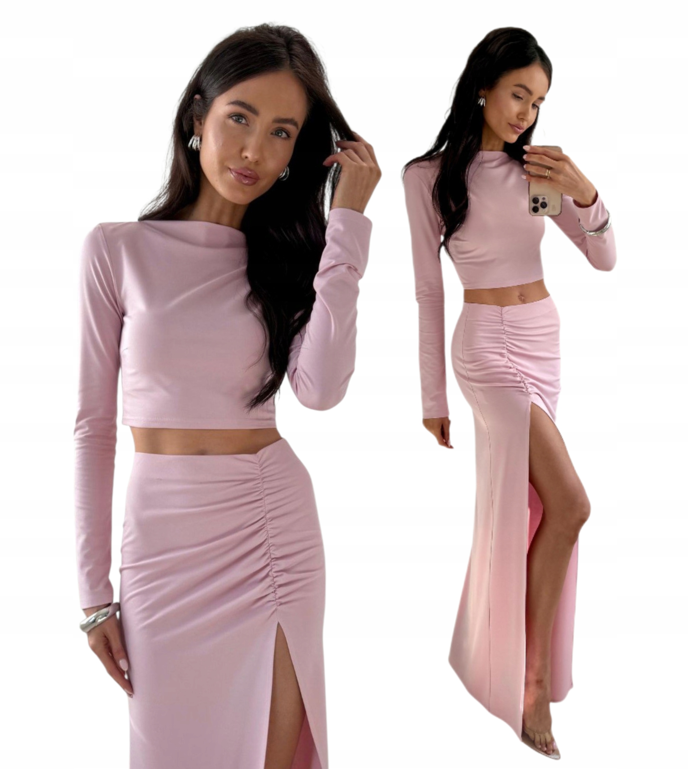 Komplet S Přídavkem Viskózy Sukně Plus Halenka vel. M 38