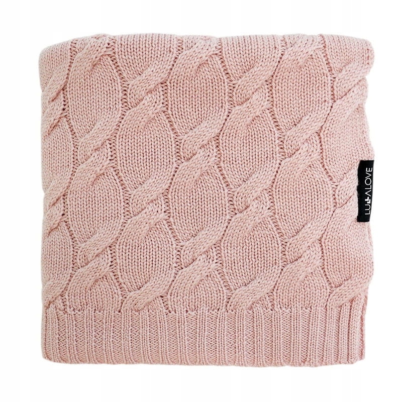 

Lullalove Kocyk merino Premium Pudrowy Róż 80x100