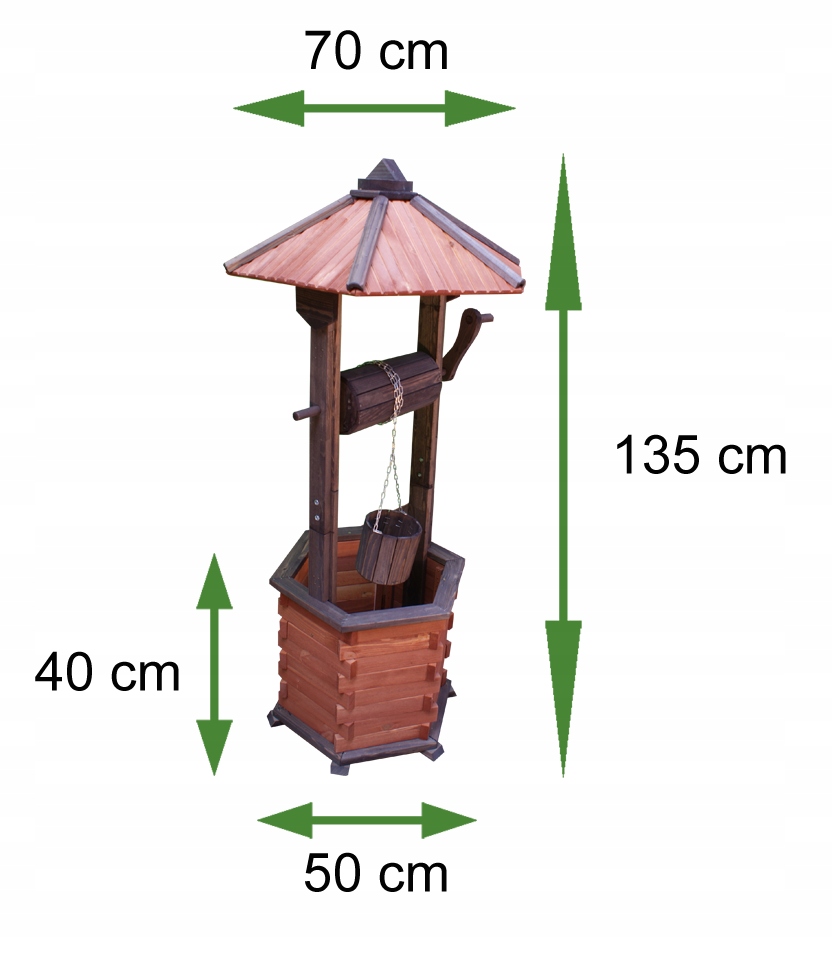 STUDNIA OGRODOWA DREWNIANA 135cm PRODUCENT ST-2 EAN (GTIN) 5906395404957