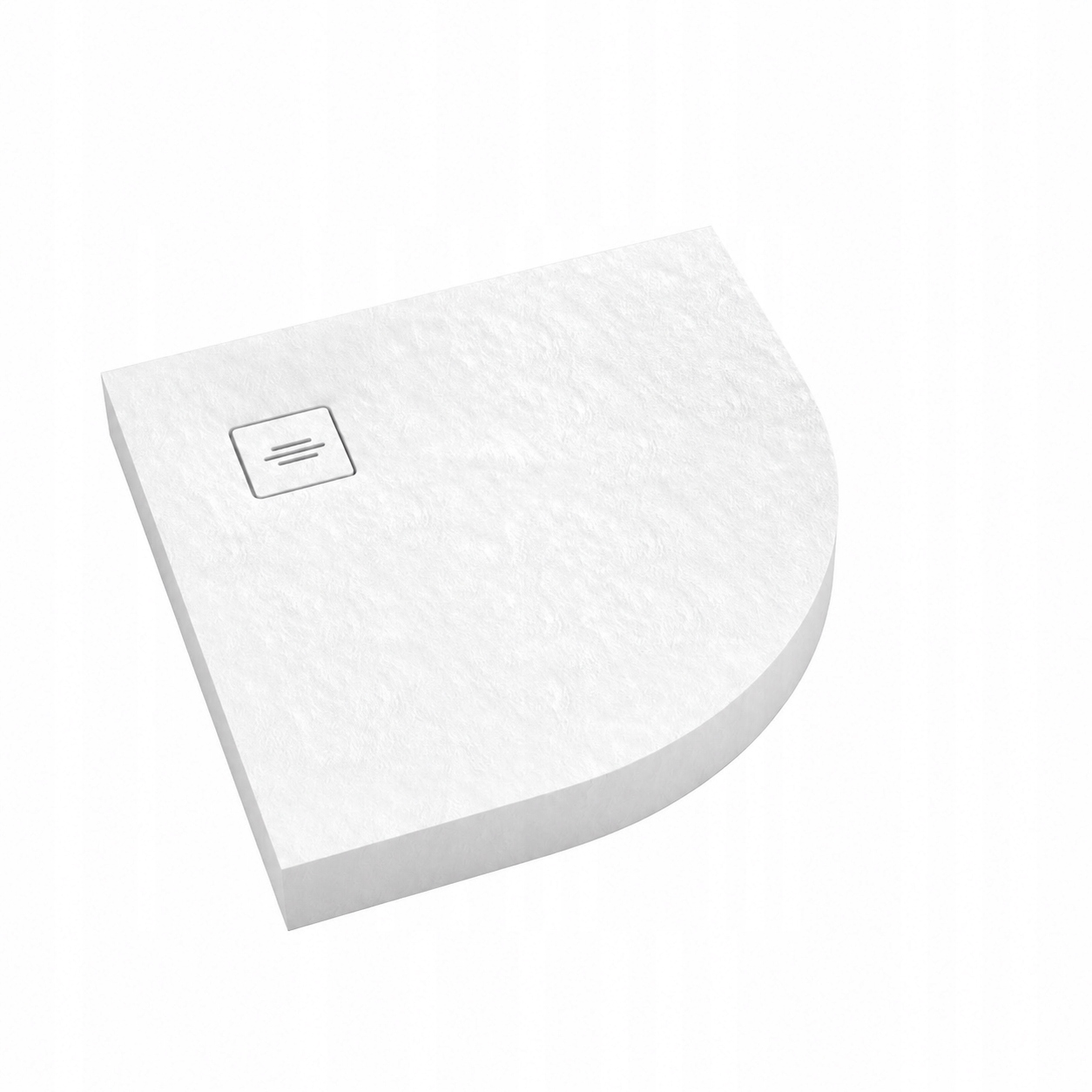 Brodzik półokrągły NonLimits White Stone Biały 90x90 podbudowany Schedline
