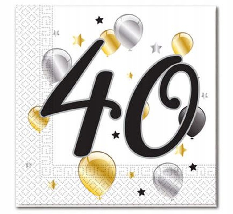 

Serwetki papierowe - 40 urodziny