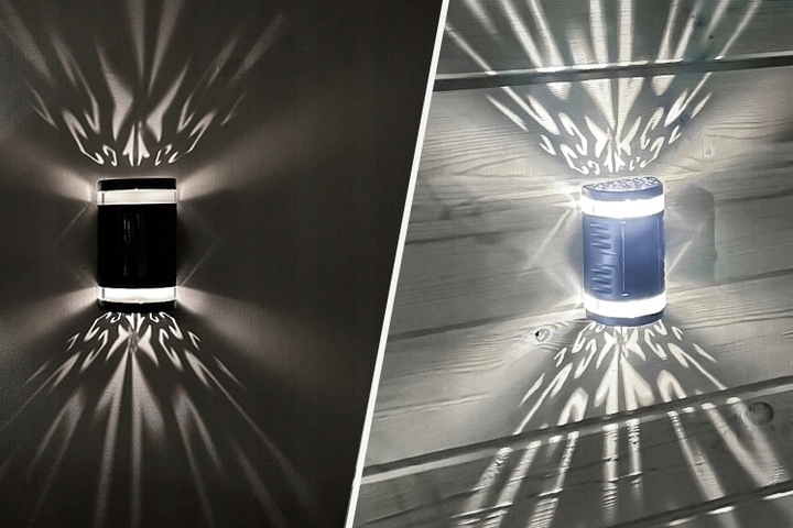 KINKIET z FOTOWOLTAIKĄ Góra Dół 6500k Wzory Marka Decorya