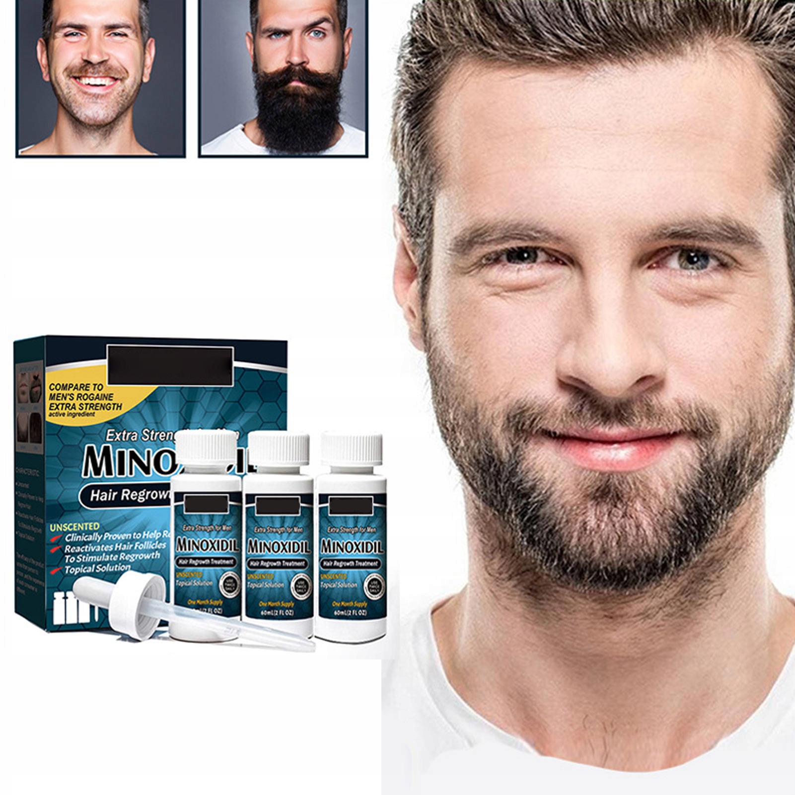 3 X 60 ML MĘSKIE SERUM NA POROST WŁOSÓW ZAPOBIEGA