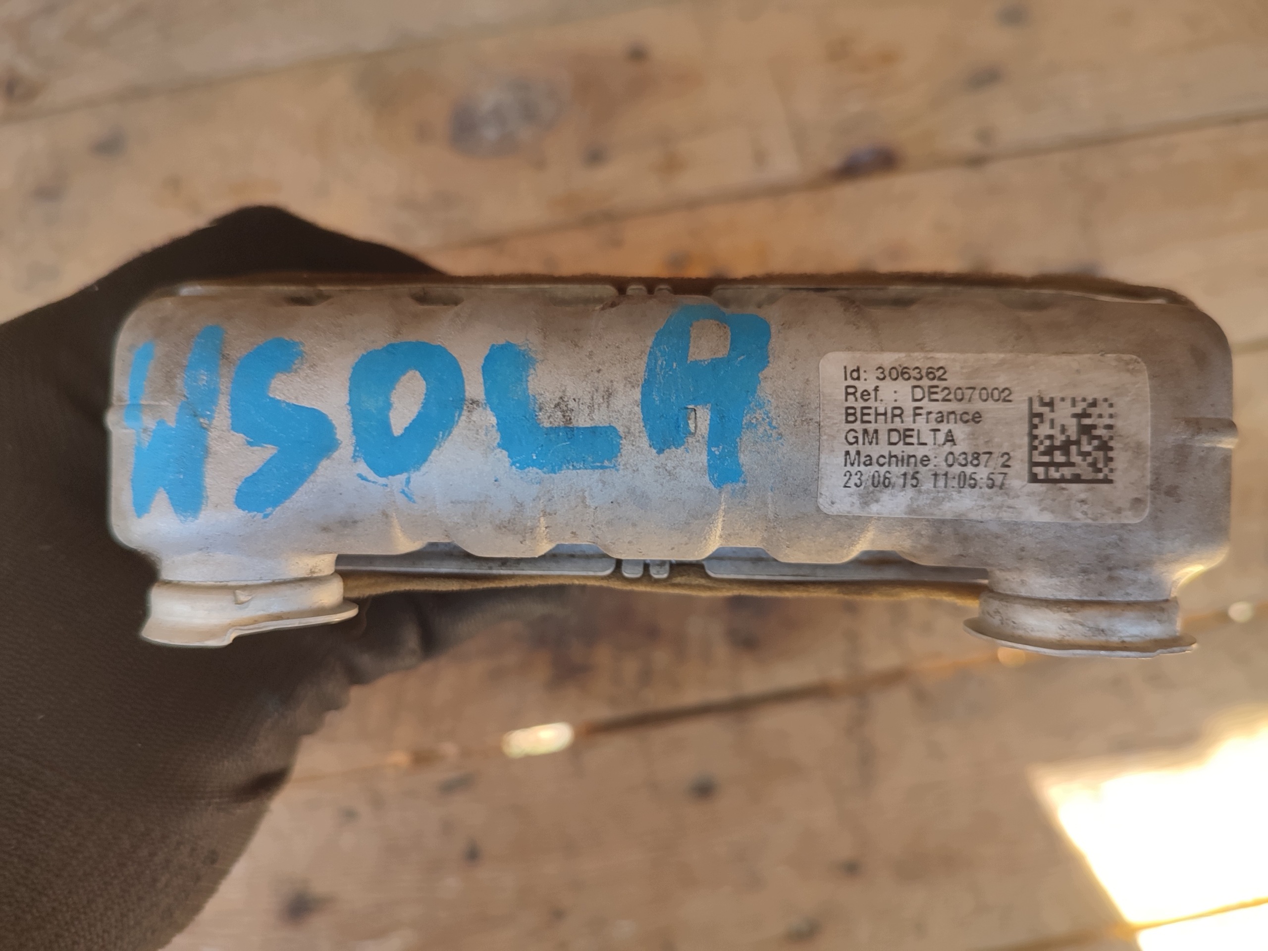 OPEL ASTRA K ohřívač vody chladič DE207002