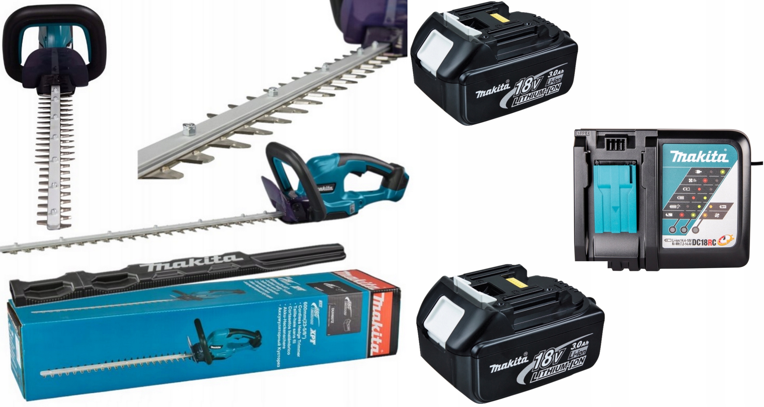 Makita DUH607Z Lxt Xpt 18V Nożyce akumulatorowe do żywopłotu+2xAKU 3AH+ŁAD.