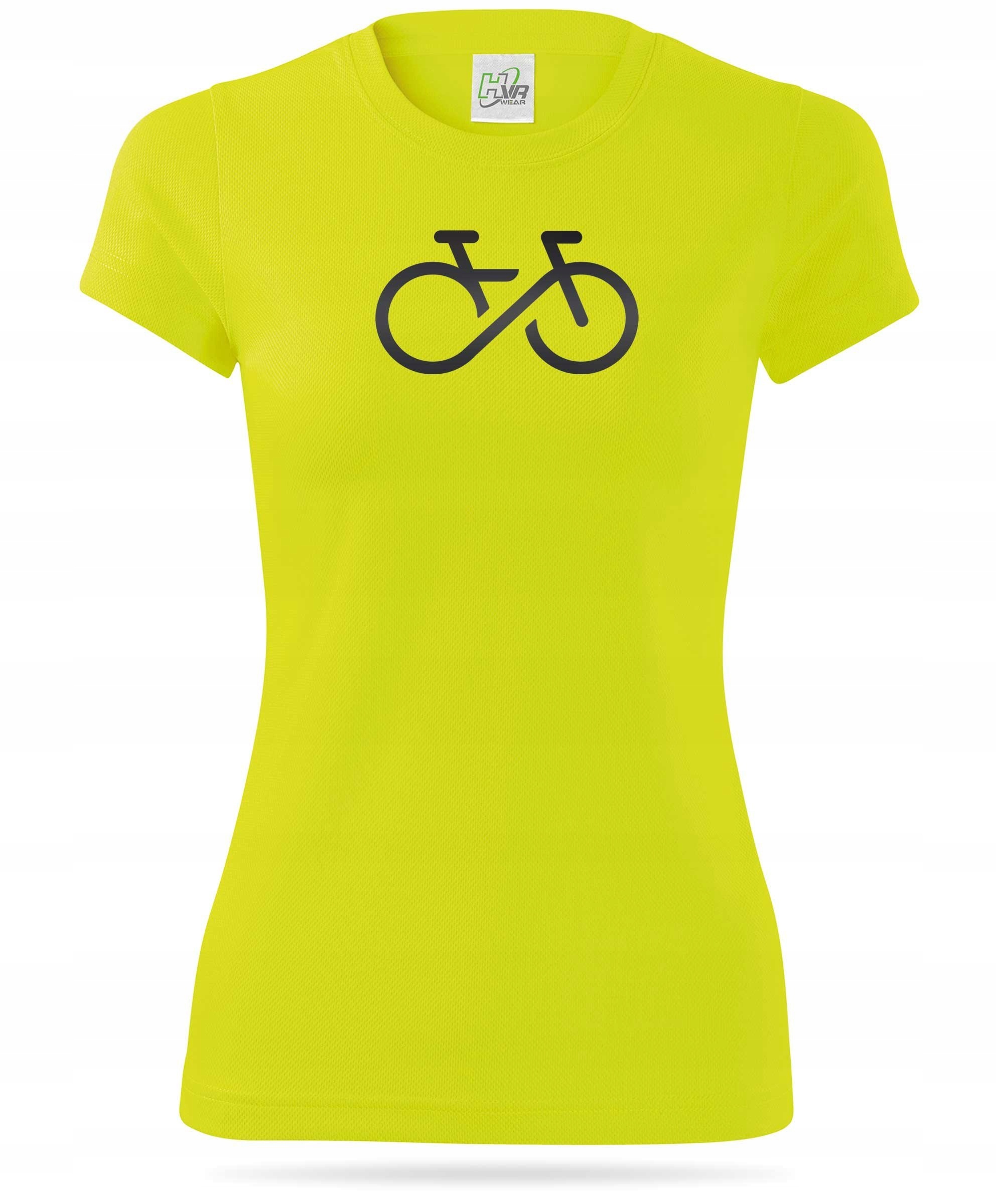 Damska koszulka techniczna nadruk odblaskowy ROWER Rękaw krótki rękaw