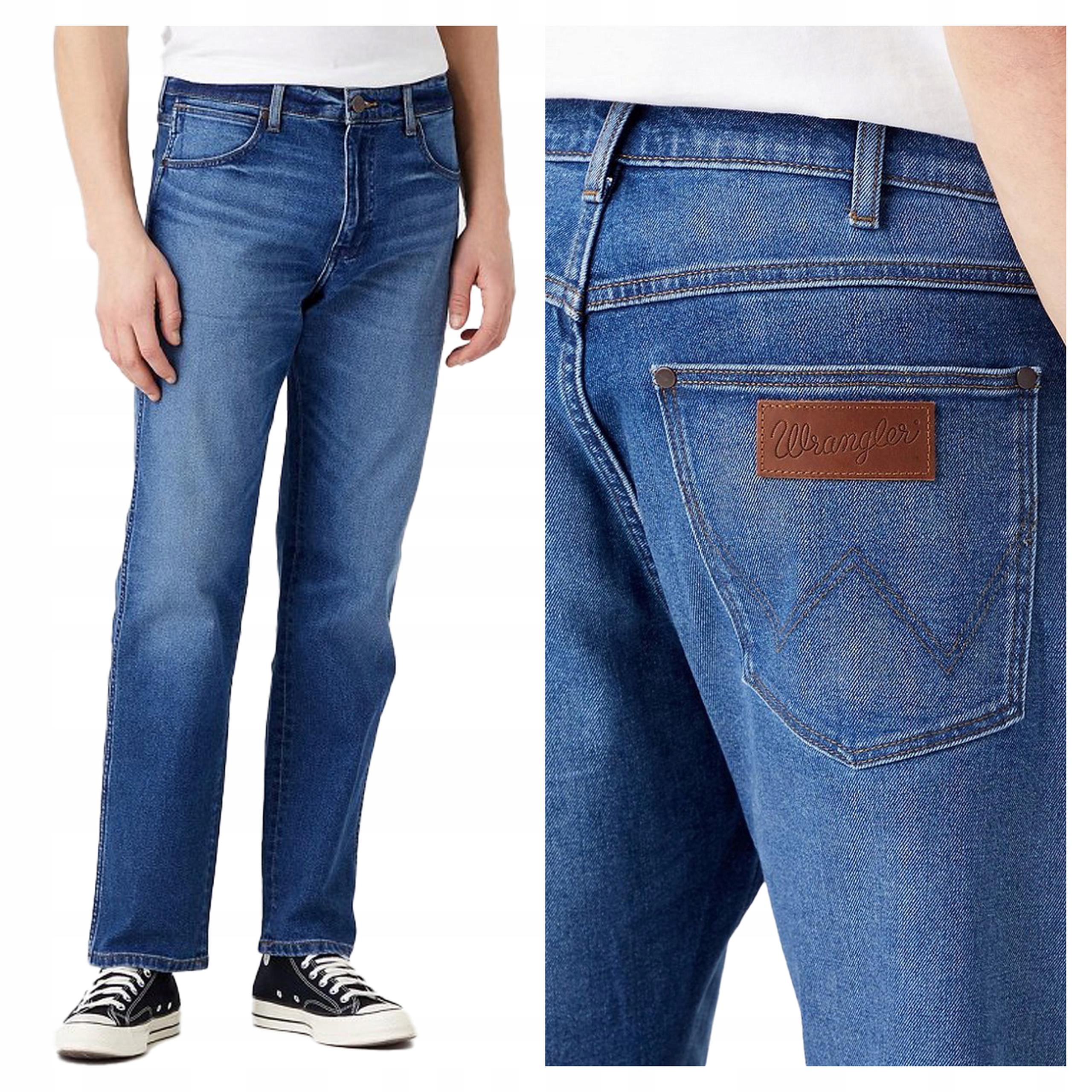 Pánské jednoduché džínové kalhoty Wrangler Frontier 33/34