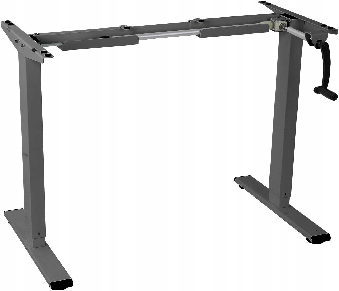 Biurko Z Korbą Flexispot H1S Regulowane Ręcznie 80KG Srebrna Rama