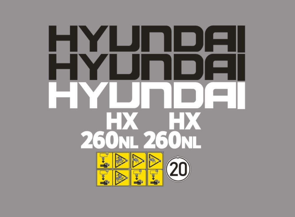 Samolepky s nálepkami Hyundai Hx 260NL