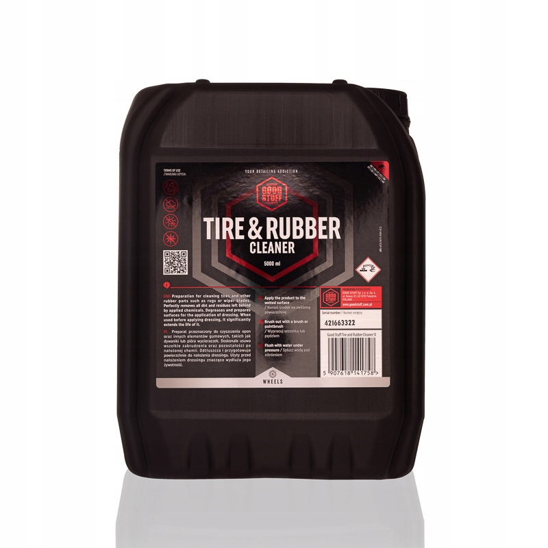 GOOD STUFF TIRE RUBBER CLEANER 5L CZYSZCZENIE OPON Stan opakowania oryginalne