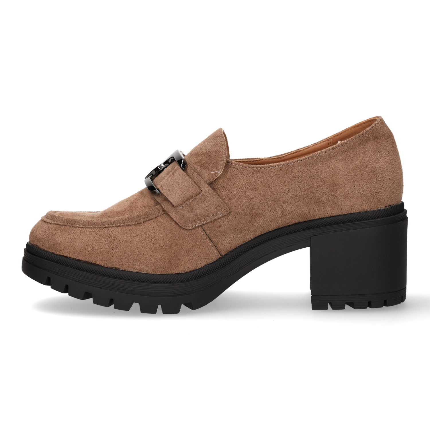 MOKASYNY PÓŁBUTY DAMSKIE VINCEZA BEŻOWE ZAMSZOWE NA OBCASIE R 40 Kolekcja WIOSNA/LATO/JESIEŃ