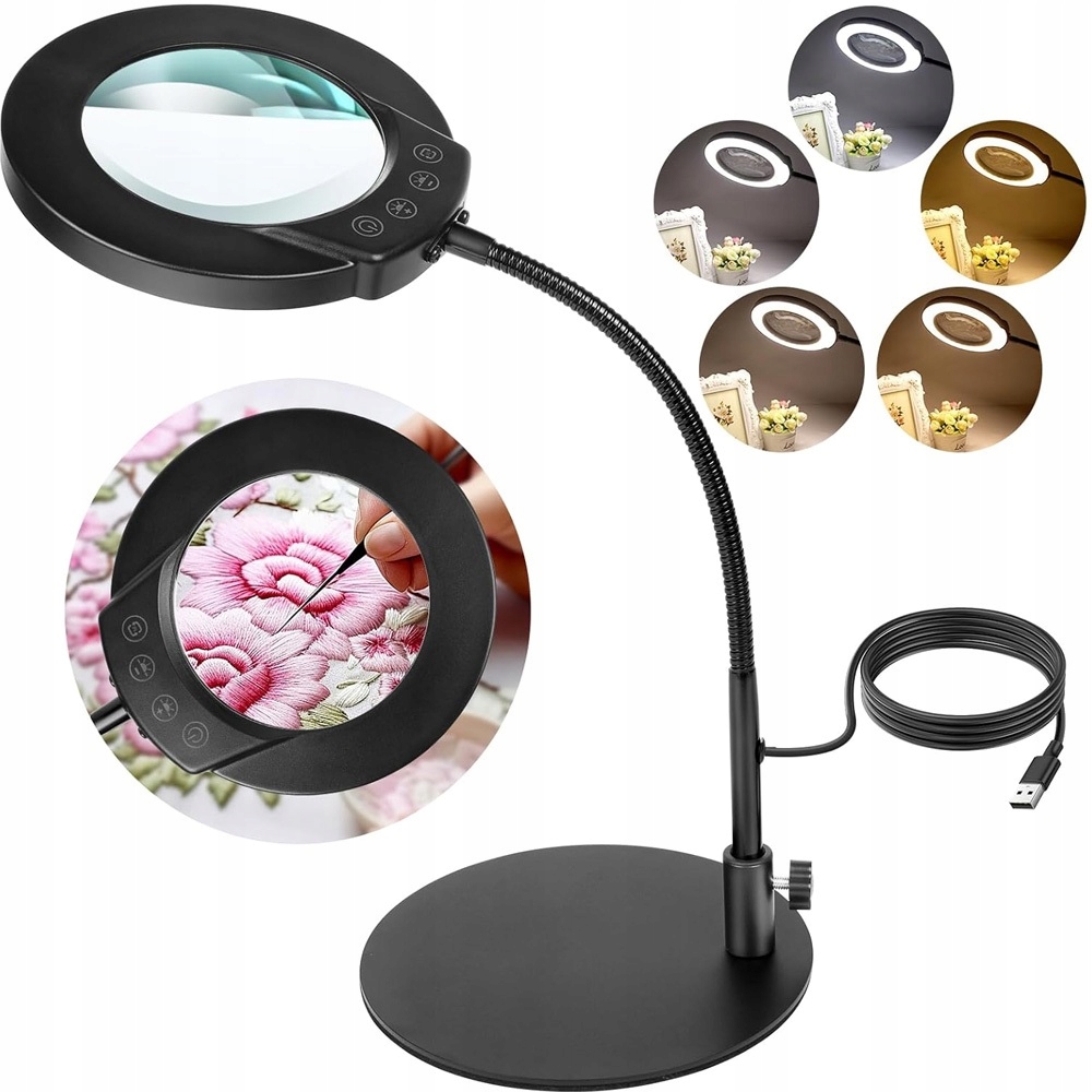 Led Lampa Kosmetická Lampa Lupa Sklo Zvětšující Rýsovací Stůl