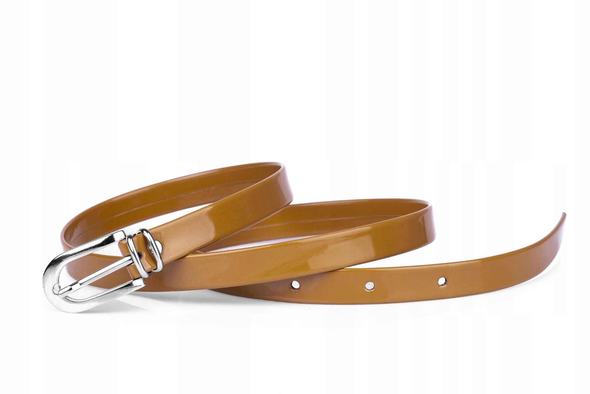 

Pasek damski klasyczny rudy lakier 1,5 cm