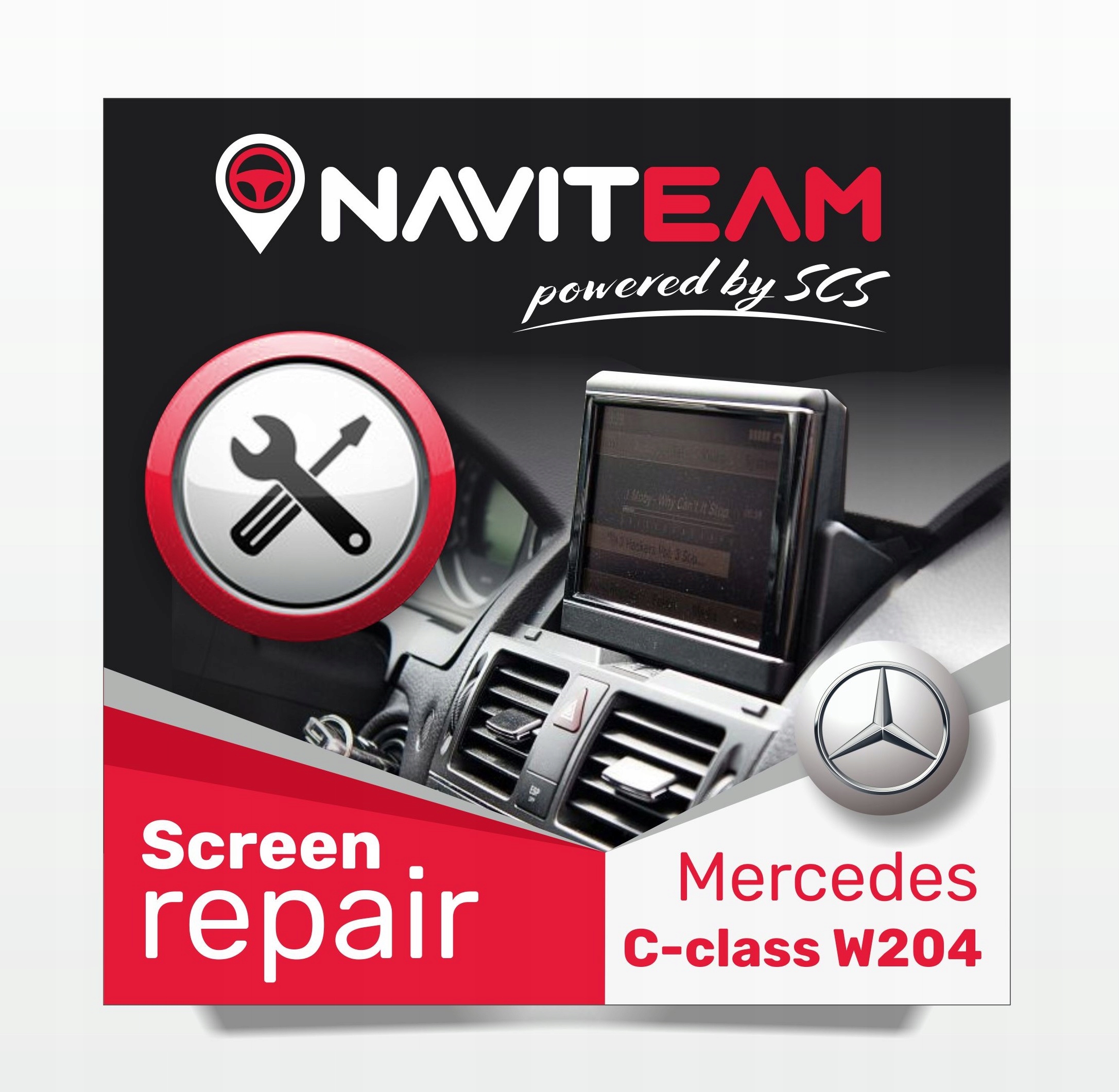 Oprava a výmena displeja NTG4 W204 Mercedes W204 C-trieda