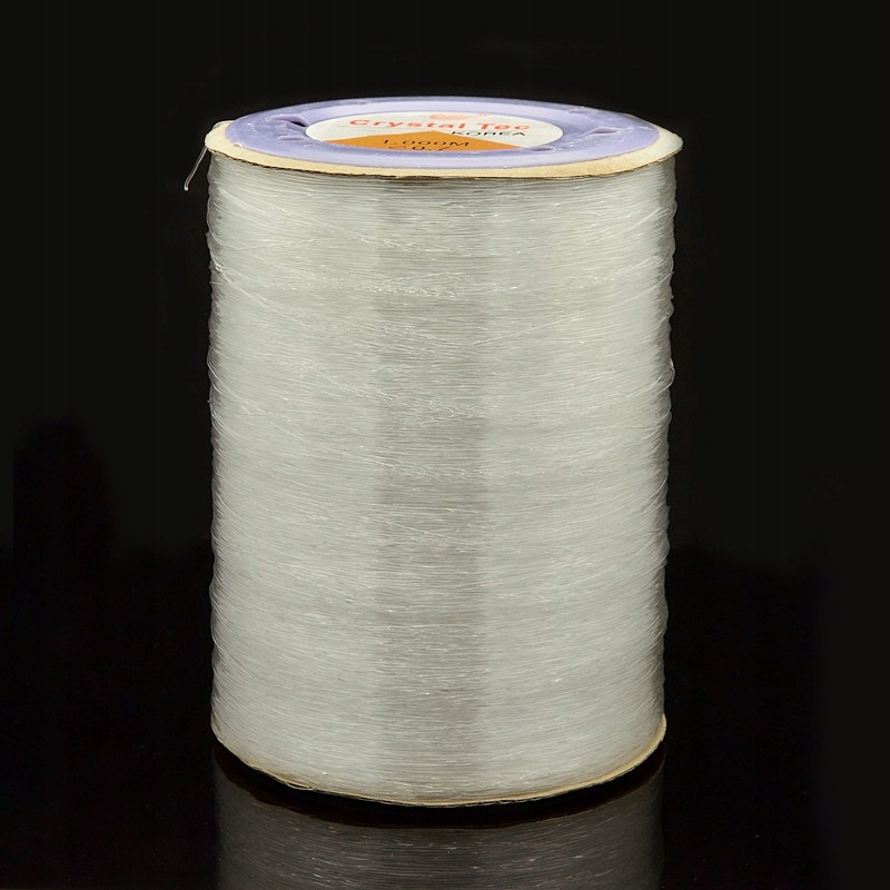 Nić Silikonowa Elastyczna, Korea, do Biżuterii, Bezbarwny, 0.7mm 500m/szp