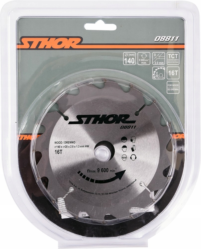 STHOR 08811 PIŁA TARCZOWA Z WĘGLIKIEM 140X16X20 Średnica tarczy 140mm