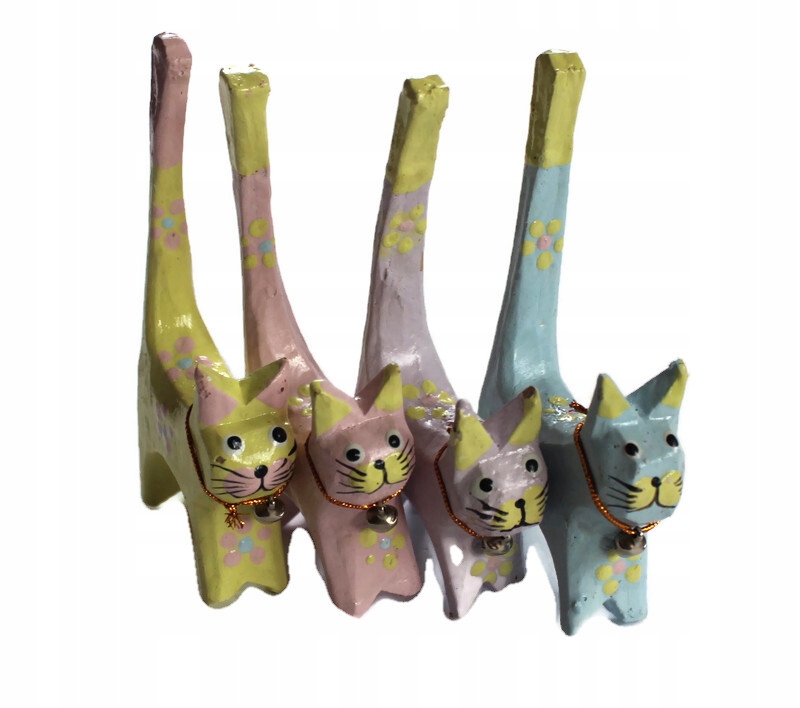 

Figurki Drewniane 4 Kotki 10cm Indonezja 572